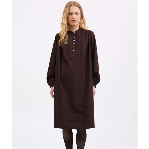 Skall Studio Leaf Skjortekjole, Dark Brown 